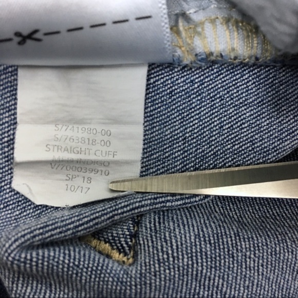 GAP Jeans Straight Medium Indigo Wash Stretch Denim Mid Rise Size 28 Regular - Picture 12 of 13